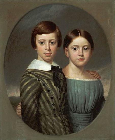 Samuel Lancaster Gerry John Oscar Kent and His Sister, Sarah Eliza Kent. oil painting picture